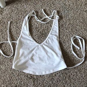 Shein cross back halter top